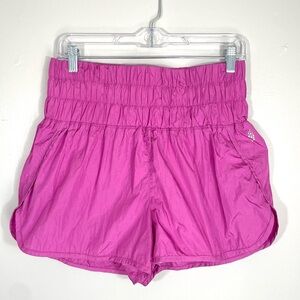 Free People Movement Pink Running Shorts Flowy Athletic High Rise Lined Medium